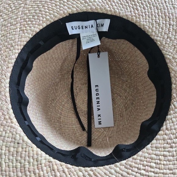 New Eugenia Kim Valentina Frayed Edge Palm Straw Adjustable Nude/Multi Sun Hat main image 11